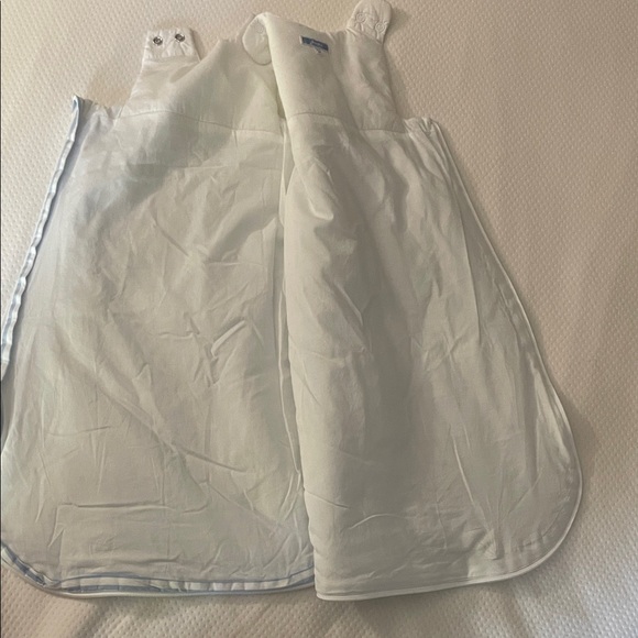 Jacadi White and Light Blue Striped Baby Sleep Sack - Picture 4 of 5